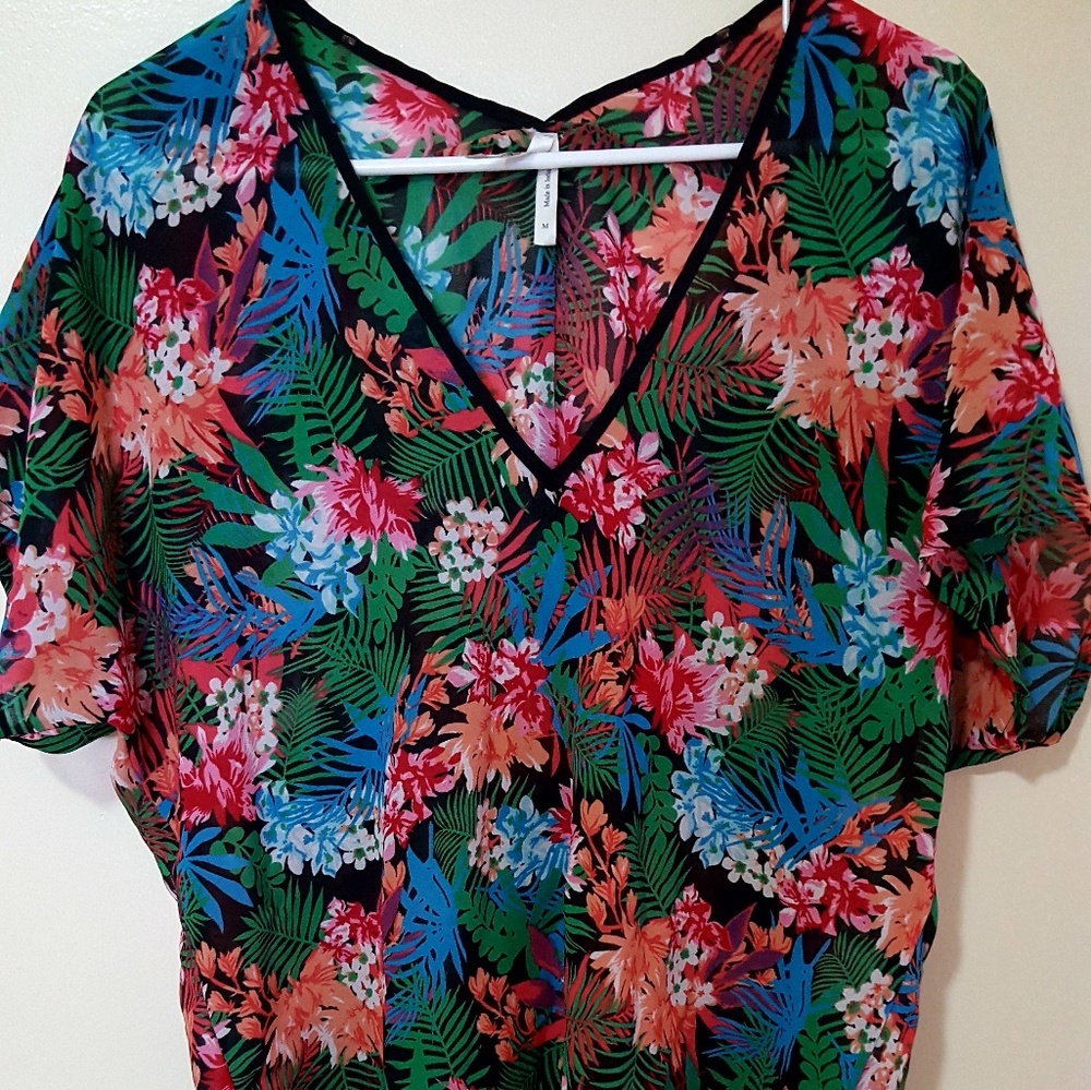 Oversized Tropical Top